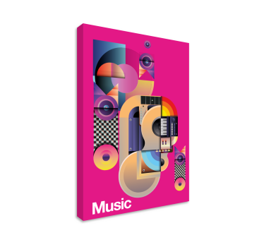 Tableau musique synthétiseur abstrait - TenStickers