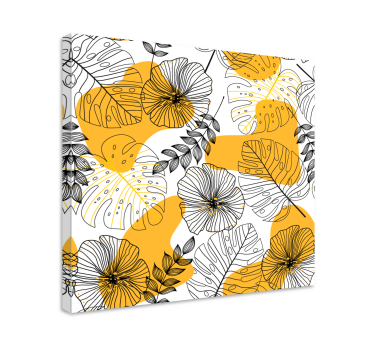 Tableau avec un décor de plantes tropicales - TenStickers