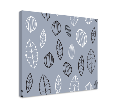Tableau style scandinave sticker de feuilles nordiques - TenStickers