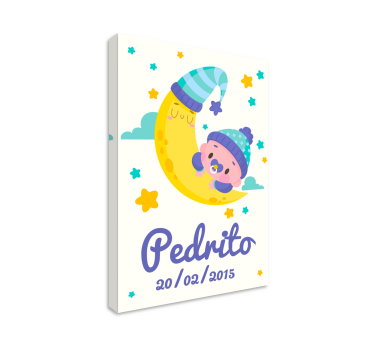 Tableau bébé lune de bébé endormi - TenStickers