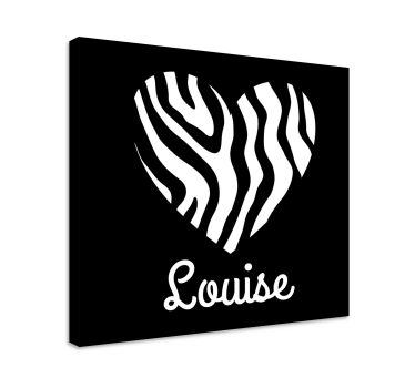 Tableau citation coeur avec nom - TenStickers