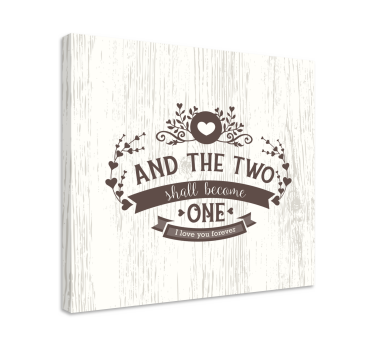 Tableau citation l'amour unit pour toujours - TenStickers