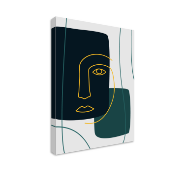 Tableau élegant pour bureau visage abstrait - TenStickers