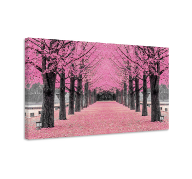 Tableau pour couloir Forêt d'arbres roses - TenStickers