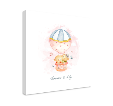 Tableau bébé ballons et ours - TenStickers