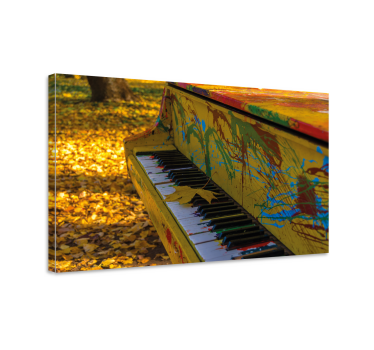 Tableau musique mélodie automnale au piano - TenStickers