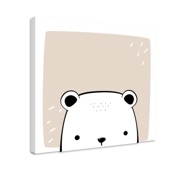 Tableau pour chambre bébé Bébé ours polaire - TenStickers