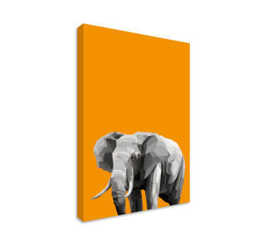 Toile éléphant éléphant géométrique - TenStickers