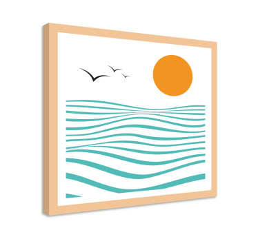 Tableau forme géométrique Art abstrait de la mer - TenStickers