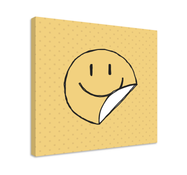 Tableau abc Émoticon visage sourire - TenStickers