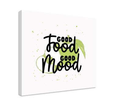 Tableau citation bonne nourriture bonne humeur - TenStickers
