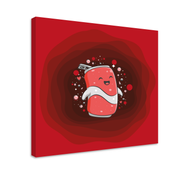 Tableau texte personnage de soda heureux - TenStickers