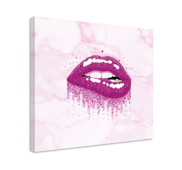 Tableau texte empreinte de baiser éclaboussure - TenStickers