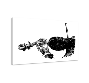 Tableau musique violoniste en action - TenStickers