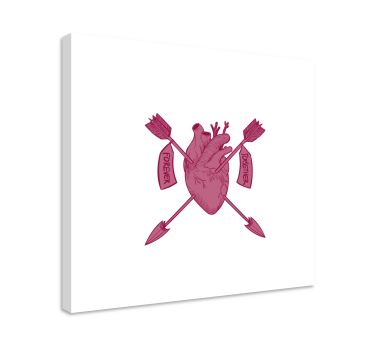 Tableau abc coeurs et flèches - TenStickers