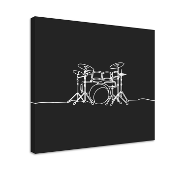 Tableau musique contour de batterie - TenStickers