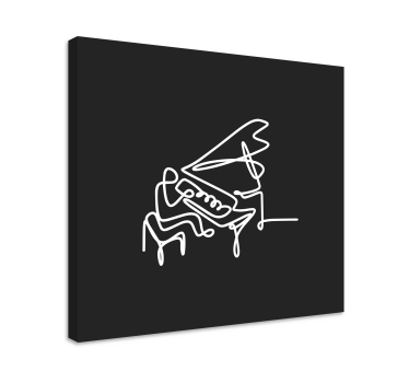 Tableau musique mélodie de piano abstraite - TenStickers
