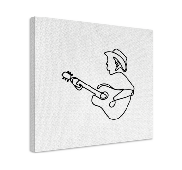 Tableau musique cowboy jouant de la guitare - TenStickers