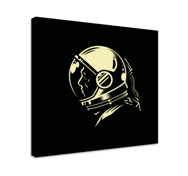 Tableau pour chambre Cosmonaute monochrome vintage - TenStickers