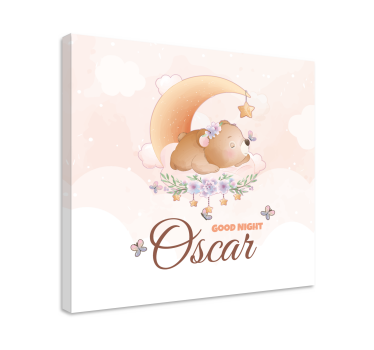 Tableau bébé ourson bonne nuit - TenStickers