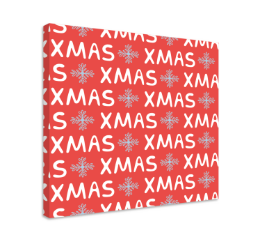 Tableau texte motif flocons de neige de noël - TenStickers