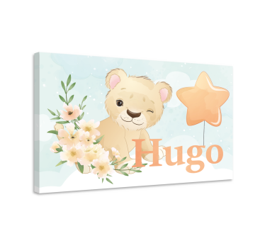 Tableau bébé personnage de lion mignon - TenStickers
