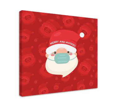 Tableau abc joyeux père noël avec masque - TenStickers