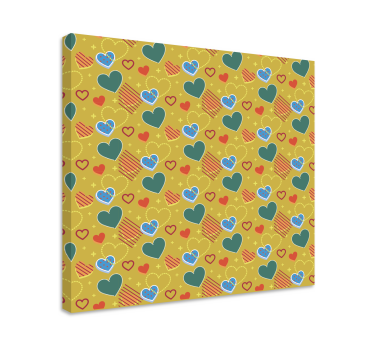 Tableau abc motif de cœurs colorés - TenStickers