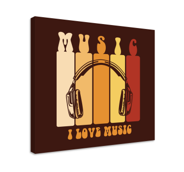 Tableau musique casque et son - TenStickers