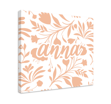Tableau végétal sticker de feuilles vintage rose - TenStickers