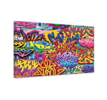 Tableau texte art de graffiti vibrant - TenStickers