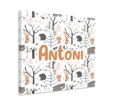 Tableau bébé forêt d'animaux mignons - TenStickers