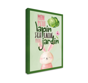 Tableau pour chambre bébé mon petit lapin - TenStickers