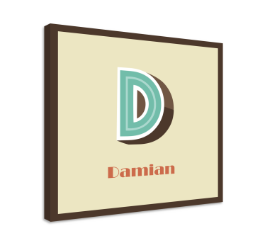 Tableau personnalisé texte Lettre 3D - TenStickers