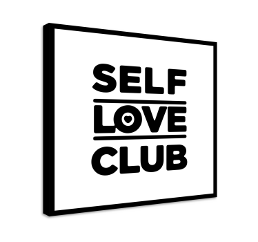 Tableau motivation "self love club" - TenStickers