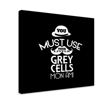 Tableau motivation Citation Poirot - TenStickers