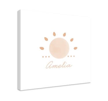 Tableau style scandinave soleil abstrait minimaliste - TenStickers