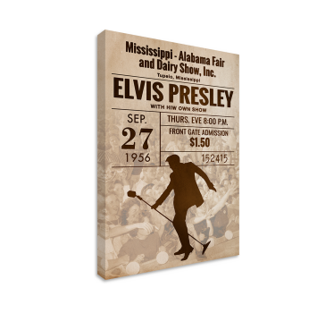 Tableau thème musique affiche concert rock vintage - TenStickers