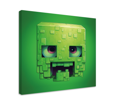Cadre jeux vidéo personnage pixel effrayant - TenStickers