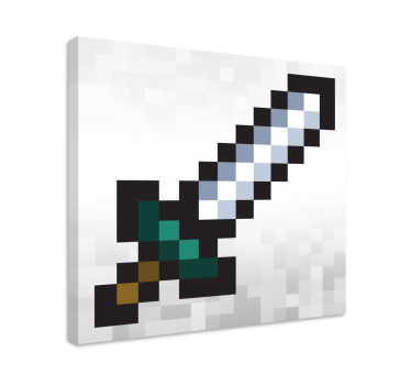 Cadre jeux vidéo Épée Pixel - TenStickers