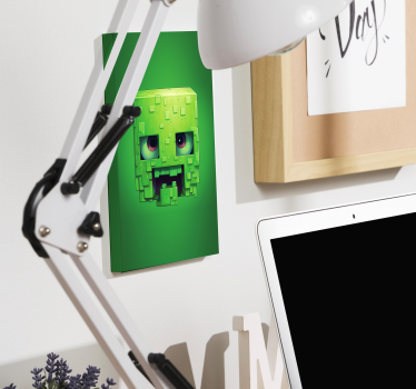 Cadre jeux vidéo personnage pixel effrayant - TenStickers