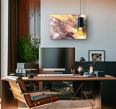 Tableau art coups de pinceau abstraits  - TenStickers