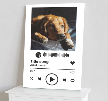 Tableau thème musique Spotify musique fond blanc - TenStickers