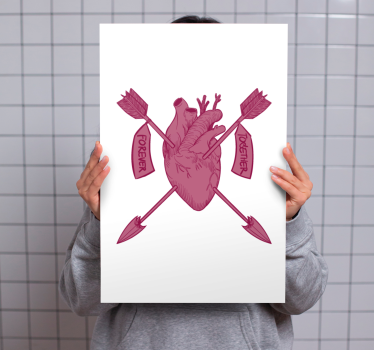 Tableau abc coeurs et flèches - TenStickers