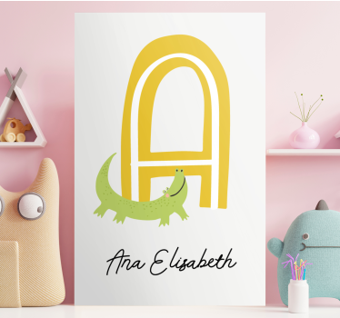 Tableau abc compagnon crocodile - TenStickers