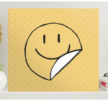Tableau abc Émoticon visage sourire - TenStickers