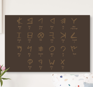 Tableau abc ensemble de lettres symboliques - TenStickers