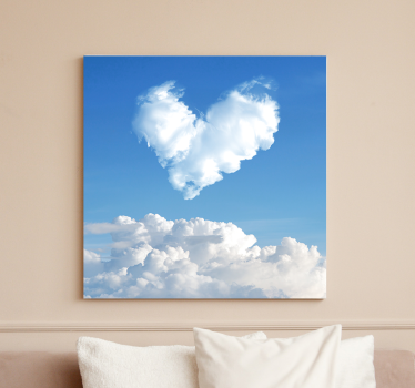Tableau abc nuage en forme de cœur - TenStickers