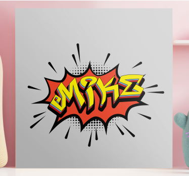 Tableau abc style de lettrage comic - TenStickers