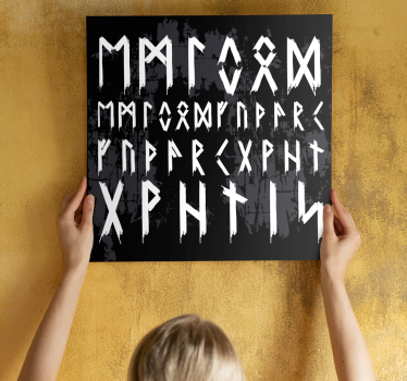 Tableau alphabet viking style vintage - TenStickers